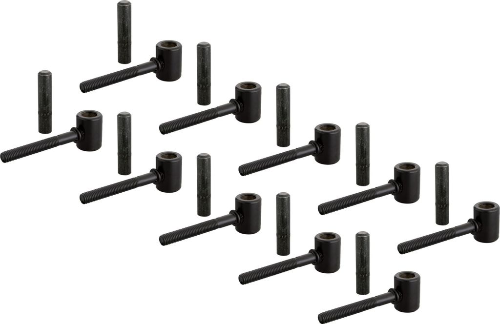 Alberts 864477 Kloben zum Einschrauben, galvanisch blau verzinkt, Dornmaß Ø14 mm, Länge 125 mm, 10er Set