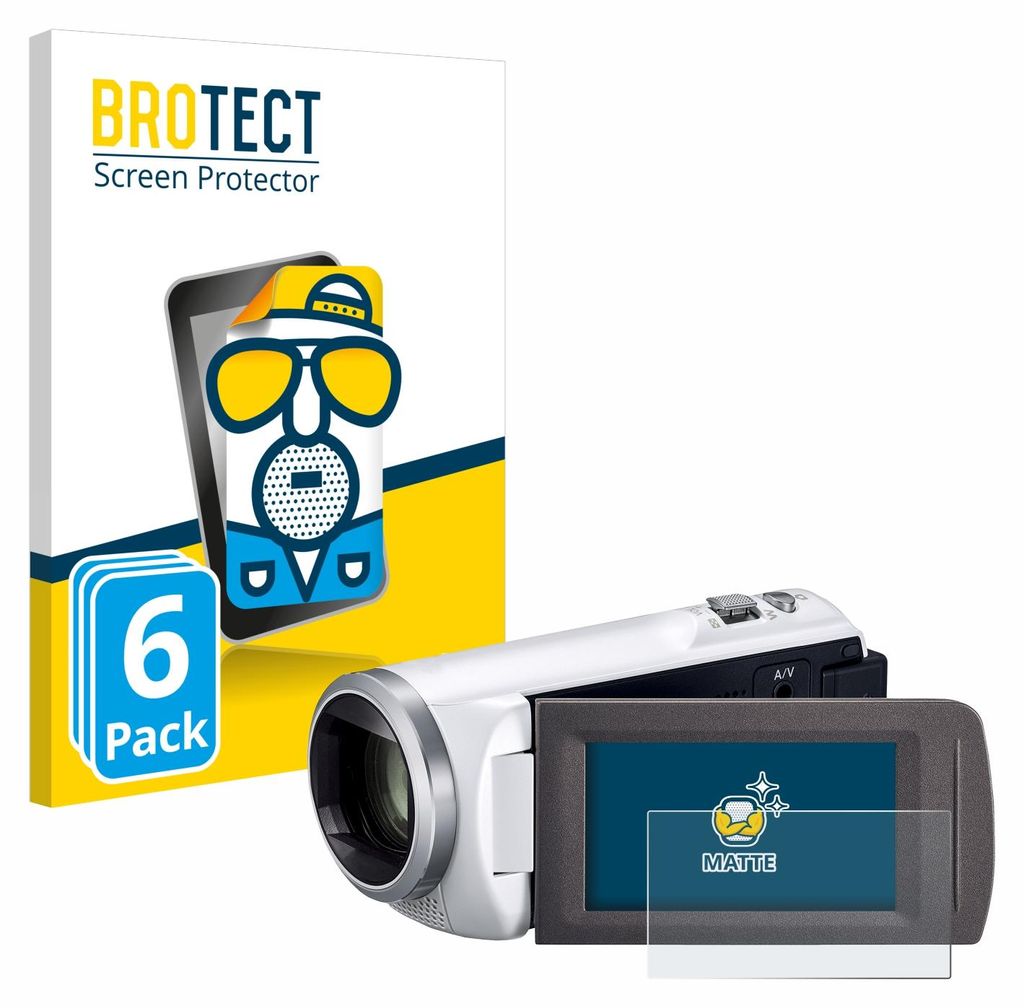 6x BROTECT Schutzfolie für Panasonic HC-V480MS Displayschutz Displayschutzfolie Folie Matt Entspiegelungsfolie