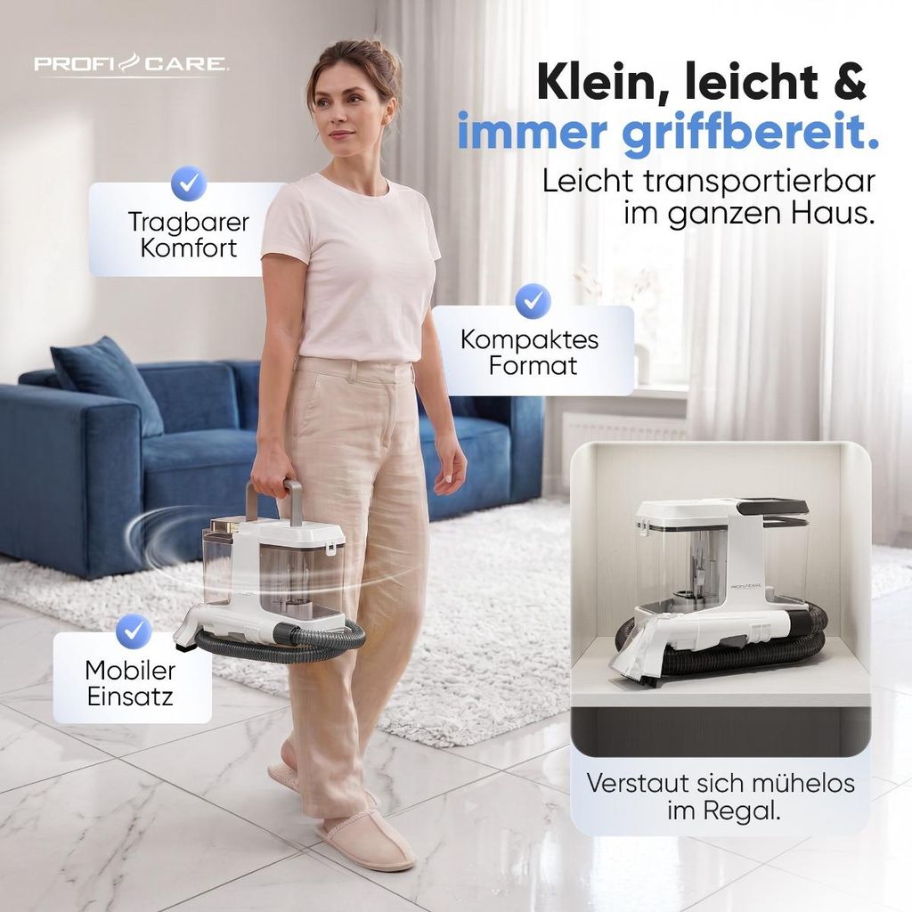 ProfiCare® Polsterreiniger Gerät und Waschsauger