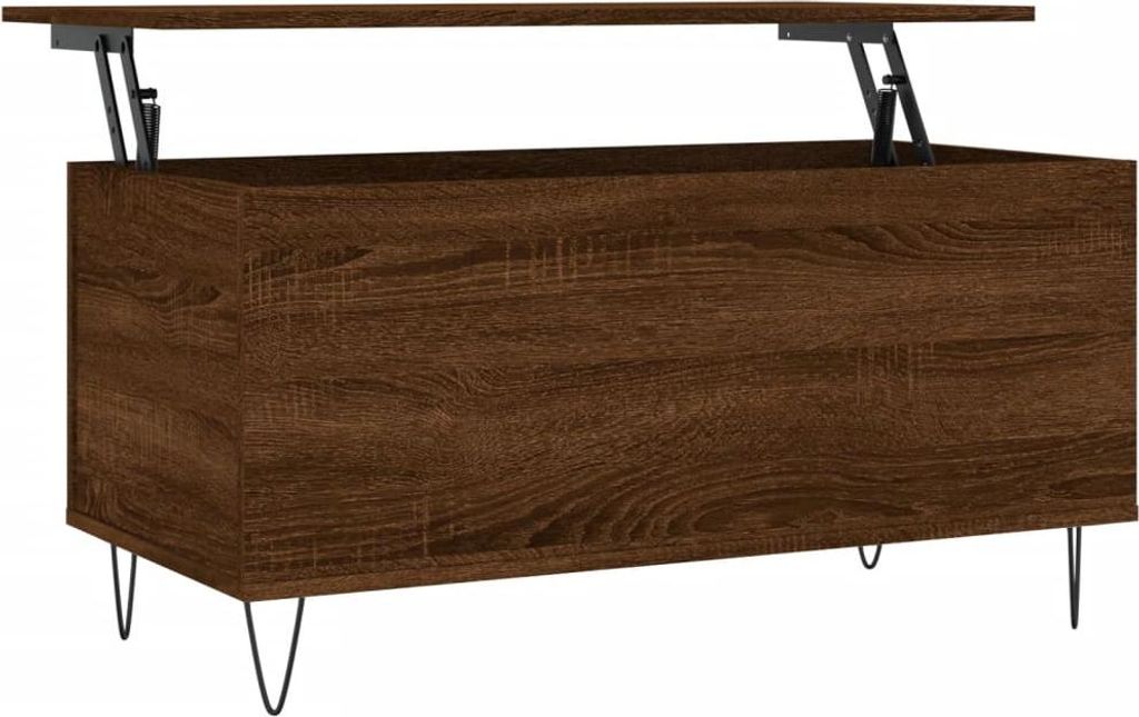 vidaXL Couchtisch Braun Eichen-Optik 90x44,5x45 cm Holzwerkstoff