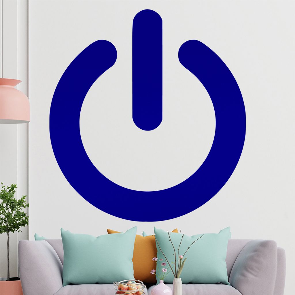 KIWISTAR On Off Button - Knopf Ein Aus Schalter Wandtattoo in 6 Größen - Wandaufkleber Wall Sticker - Dekoration, Küche, Wohnzimmer, Schlafzimme...