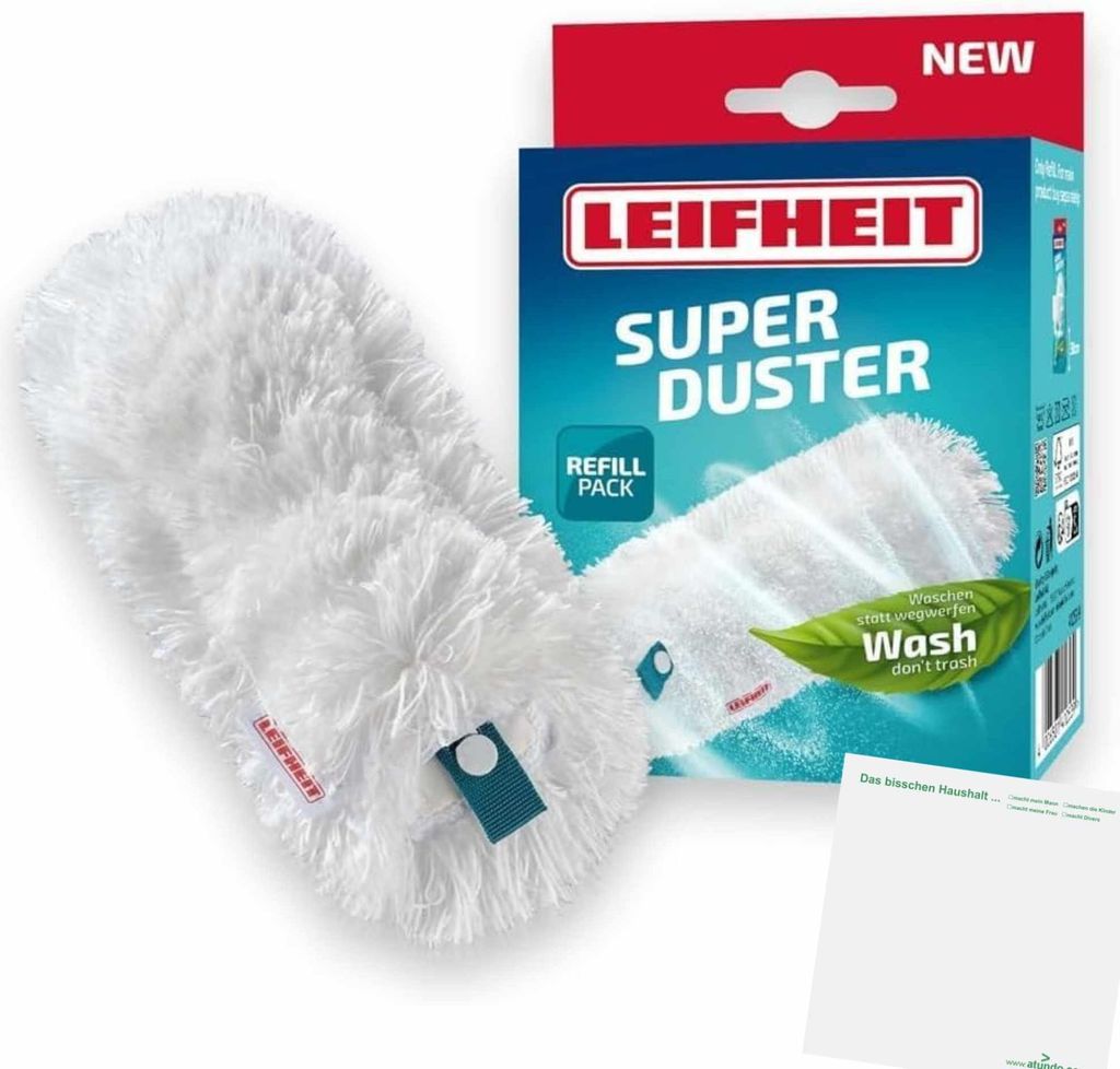Leifheit Staubbezug für Staubwedel Superduster (1 Stück) + usy Block