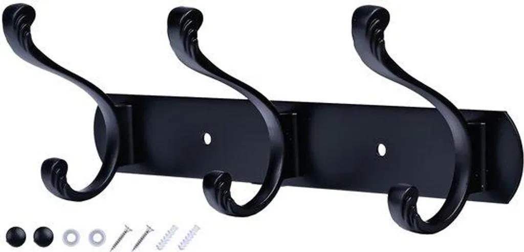Patère murale multi-usages inox avec barre de suspension pour chambre