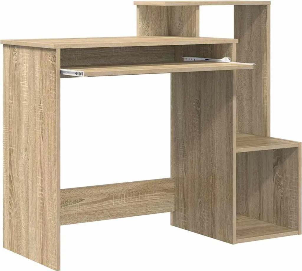 SYFAX™ Scrivania Rovere Sonoma 106 x 41 x 88.5 cm Legno multistrato