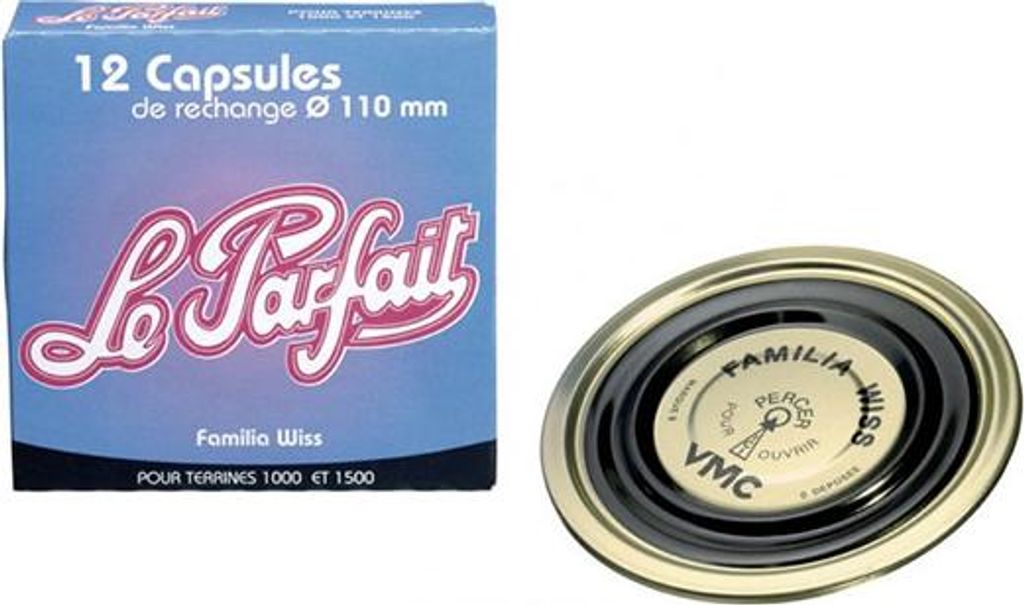 Set mit 12 kapseln für 11-cm-terrinengläser Le parfait 610086