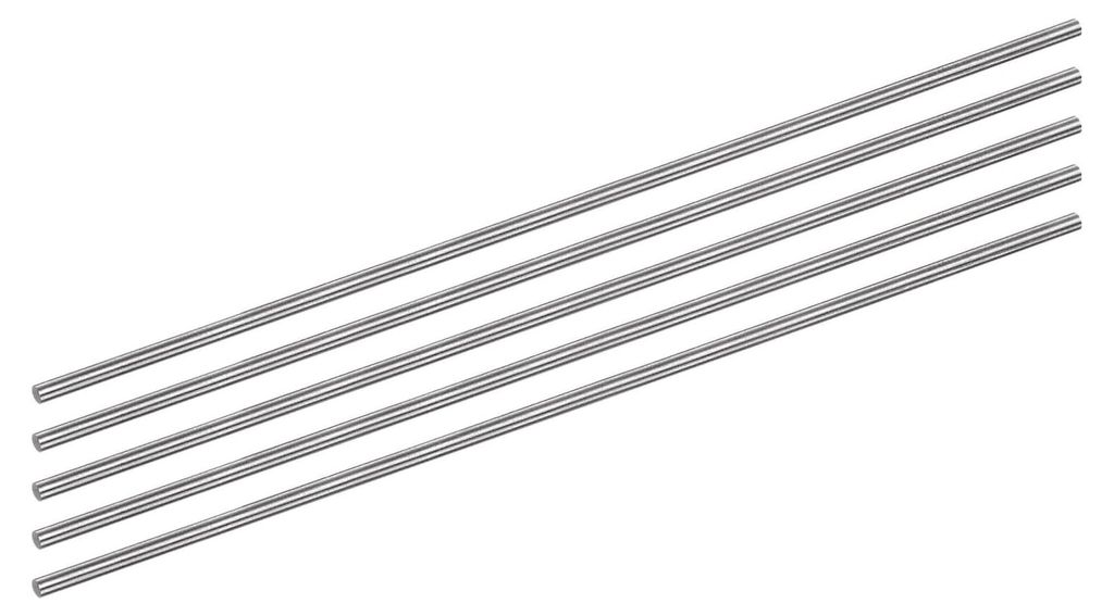 5 Stück Runde Stahlmetallstangen, 2,6 mm x 200 mm Hochgeschwindigkeitsstahl (HSS) für Drehbankanwendungen und DIY-Projekte