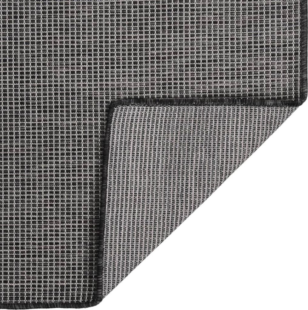vidaXL Tappeto per esterni a trama piatta 80x150 cm Grigio Immagine del prodotto 