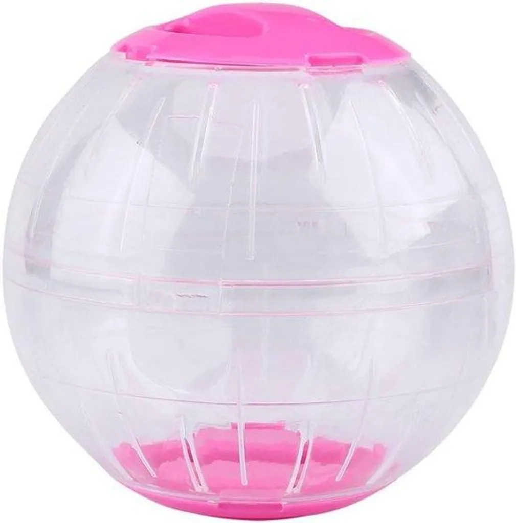 Balle d'activité pour hamster rose diamètre 12cm en plastique robuste
