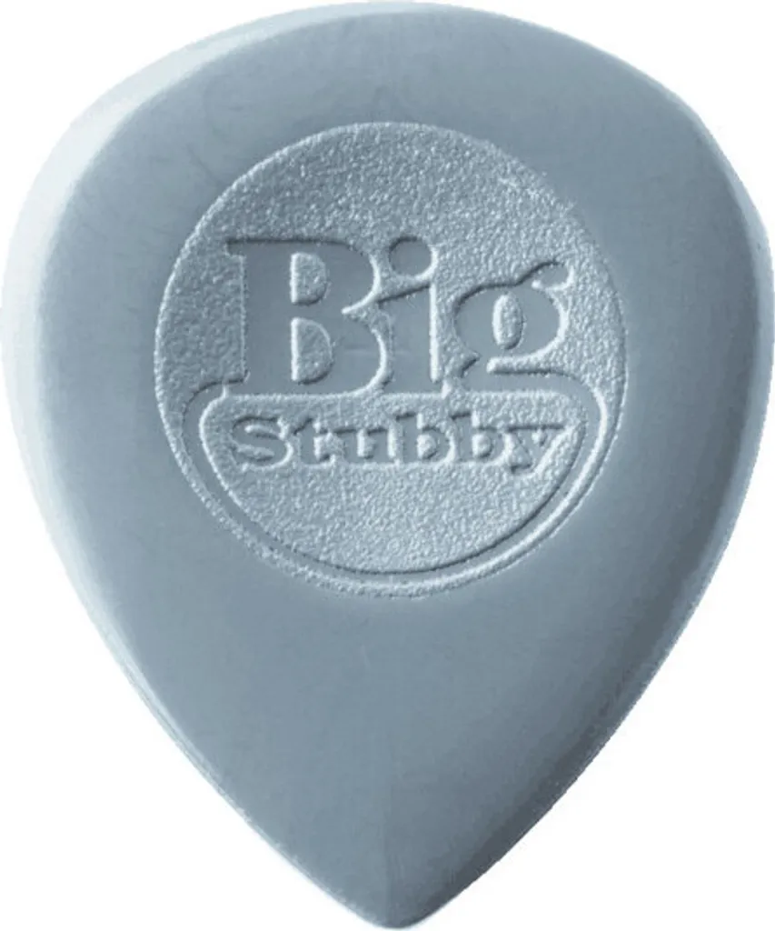 Médiator Dunlop Big Stubby 2,00 mm Nylon Gris - Grip et Contrôle Total