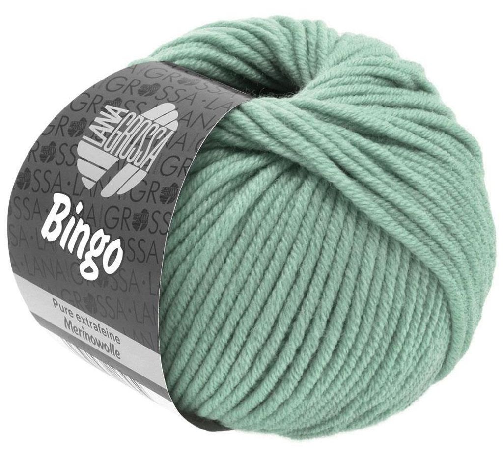 Lana Grossa BINGO 50 g extrafeine Wolle 80 m, Farbe:196 - Graugrün