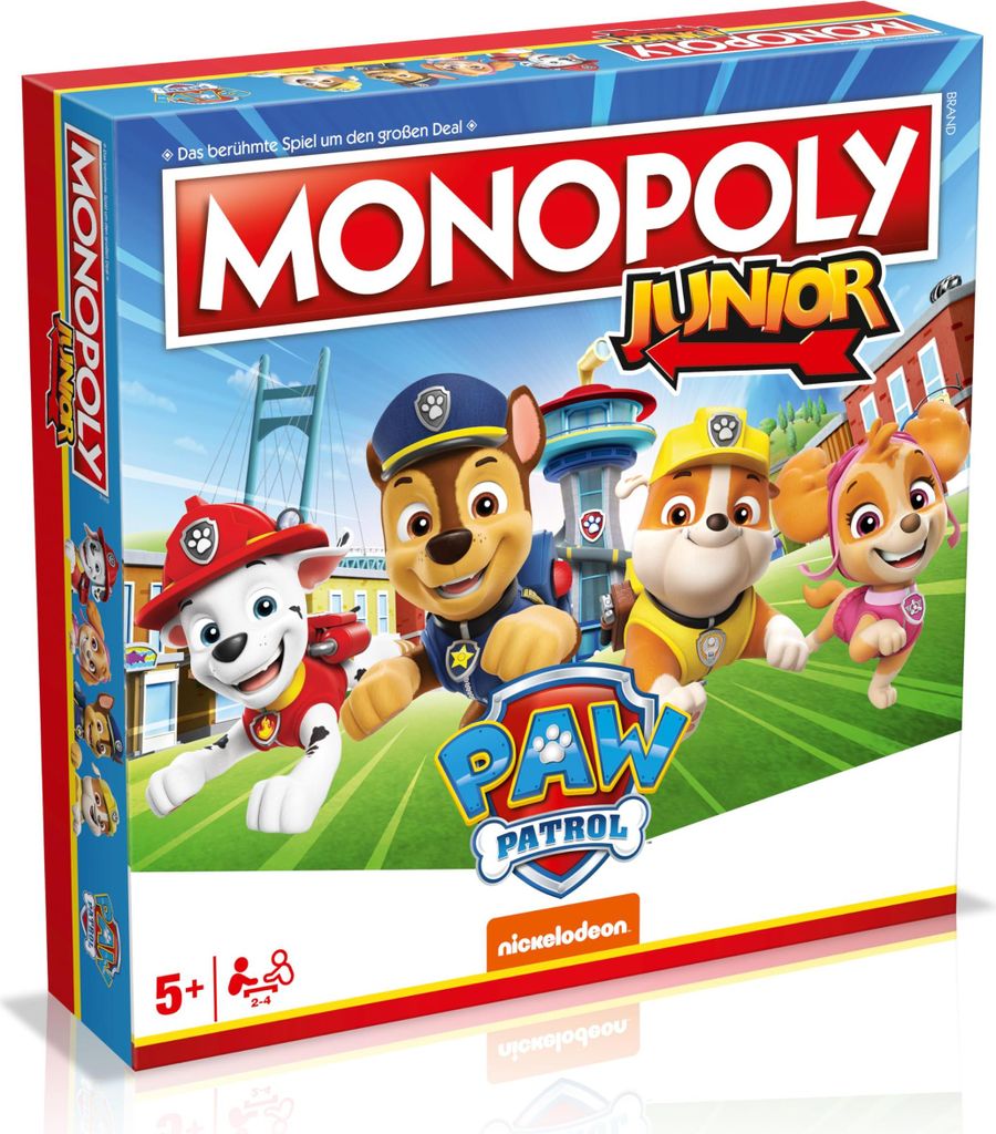 Winning Moves Monopoly Junior - Paw Patrol, Brettspiel, Immagine del prodotto 