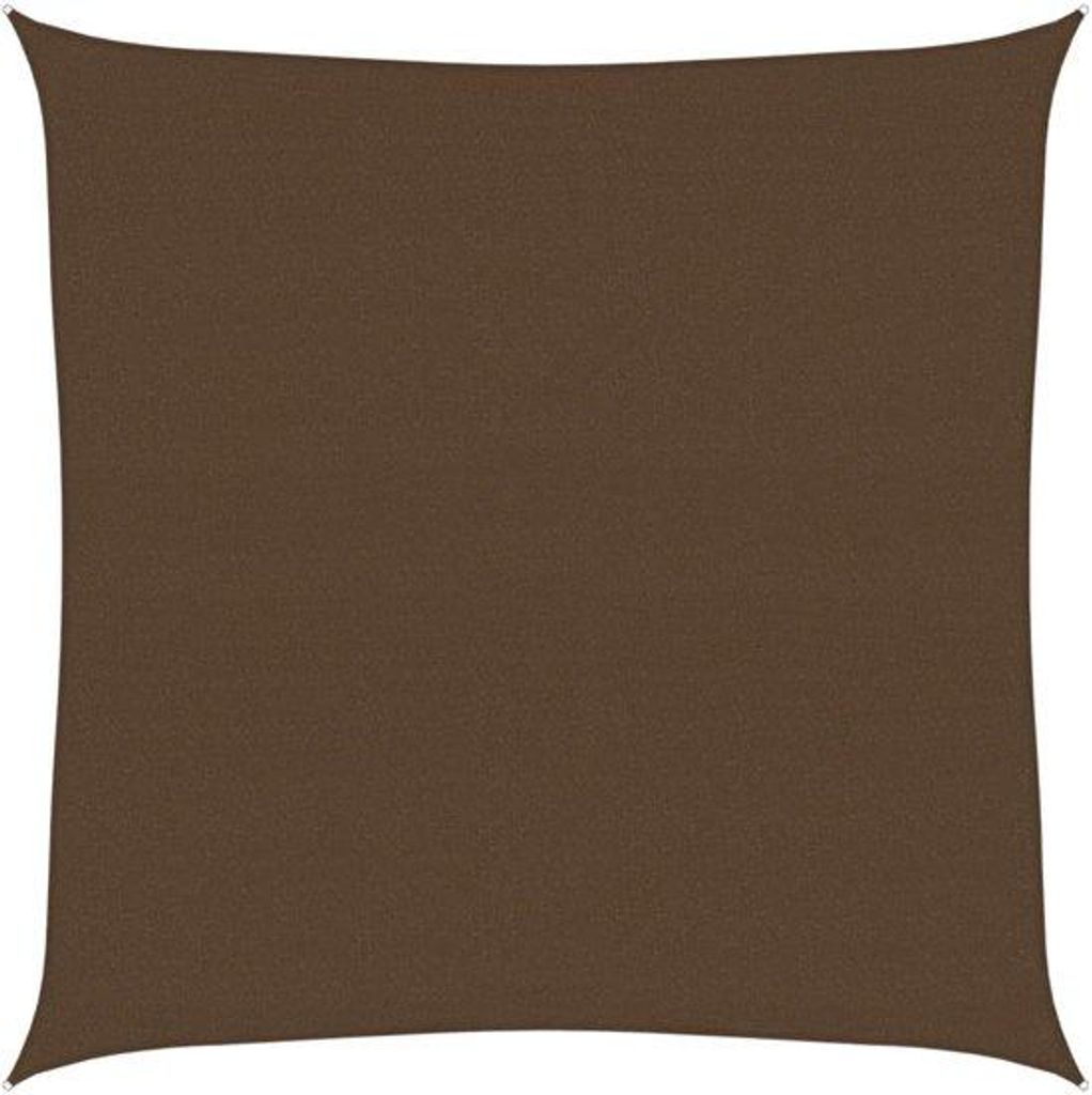 Schaduwdoek vierkant 4x4 m braun HDPE 160 g/m² 90% UV-schutz atmungsaktiv und wasserdicht Zonenschutz für Garten Terrasse und Spielplatz