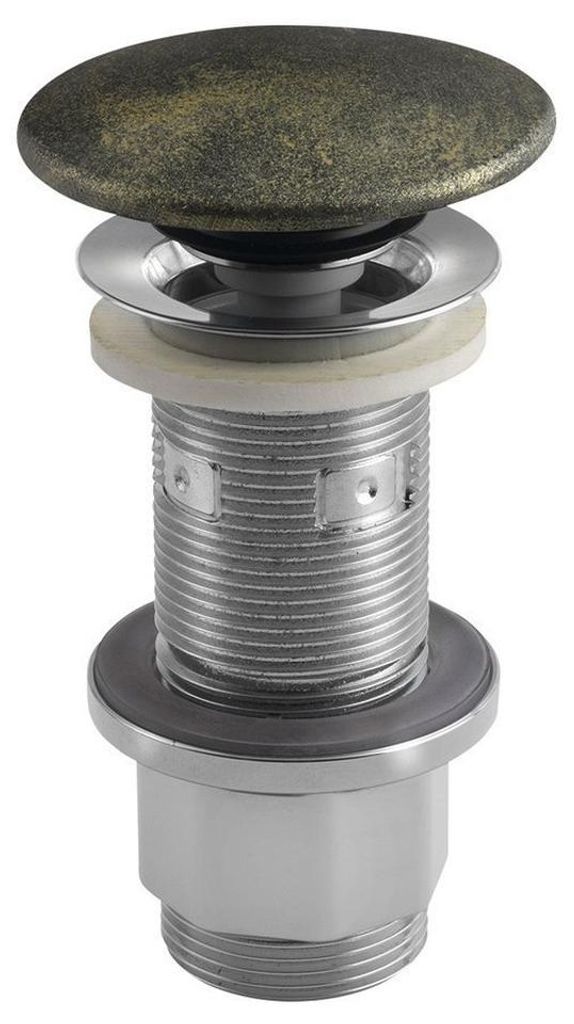 Sapho Waschbecken-Ablaufgarnitur 5/4", klick-klack, Beton-Stopfen, 10-80mm, Gold matt
