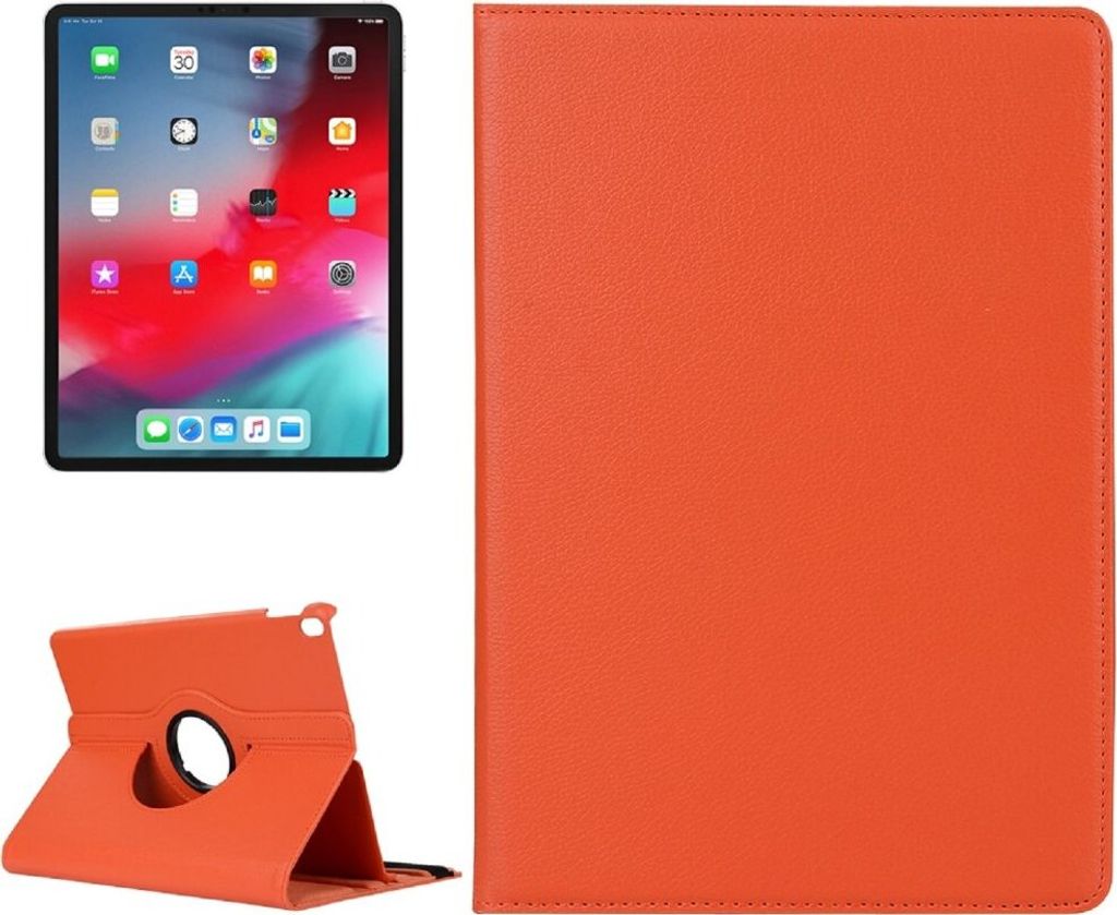Schutzhülle für iPad Pro 11 (2018-2019-2020-2021) Tablet Hülle Schutz Tasche Case Cover Orange 360 Grad drehbar Rotation Bumper