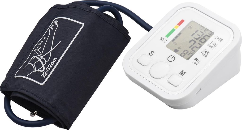 2,0-Zoll-LCD-Digitaldruckmesser Elektronisches Oberarm-Blutdruckmessgerät Druckmanschette Automatisches Blutdruckmessgerät für den Hausgebrauch ...