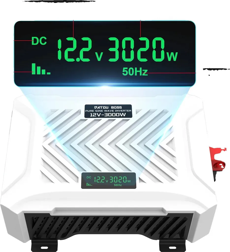 Onduleur 12V 230V 3000W pour Camping-car, Bateau et Énergie Solaire Off-Grid