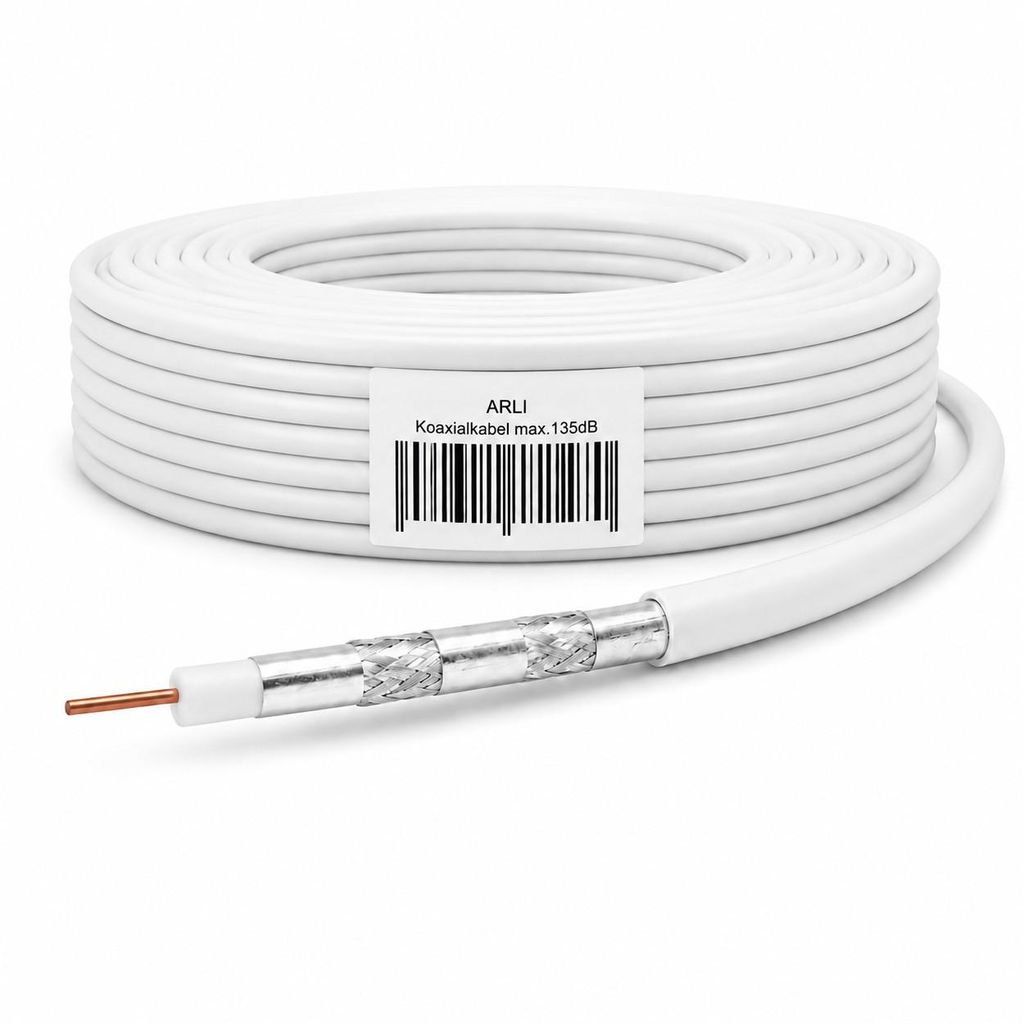 50m ARLI Koaxialkabel 135dB 5-fach geschirmt – Sat Produktbild 