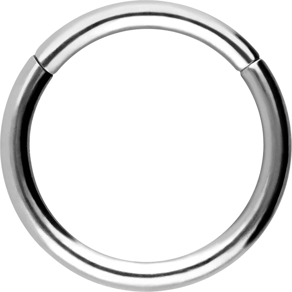 Ohrpiercing, Nasenpiercing, Septum Piercing Chirurgenstahl Segmentring Clicker Silber Innendurchmesser: 14mm + Stabstärke: 2mm