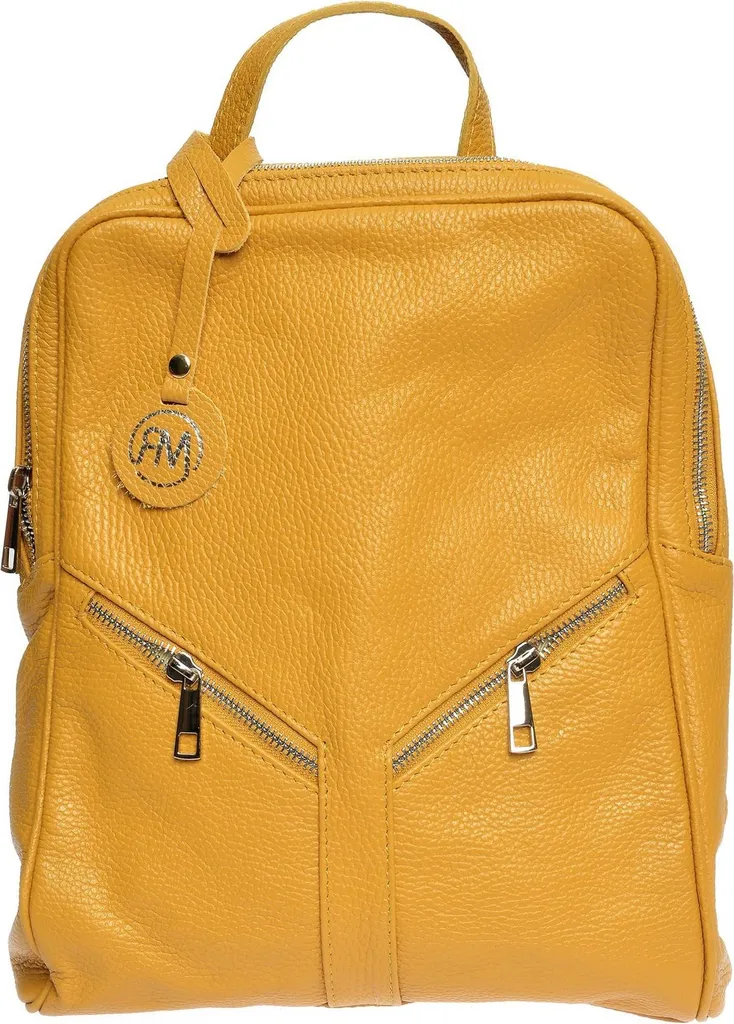 Sac à dos RM 1588 Roberta M en cuir Senape collection automne-hiver