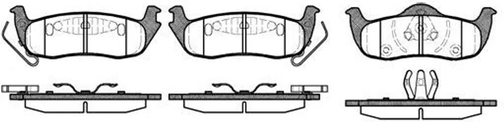 Jeu de plaquettes de frein arrière OE 05080871AA pour Jeep Commander XH