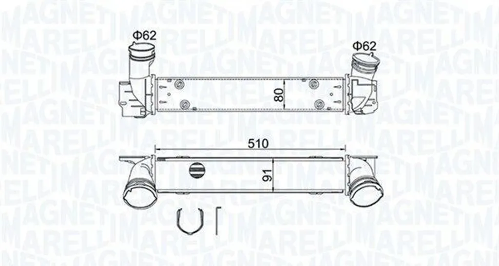 Ottimizza la tua BMW E91 con Intercooler Magneti Marelli 351319204880