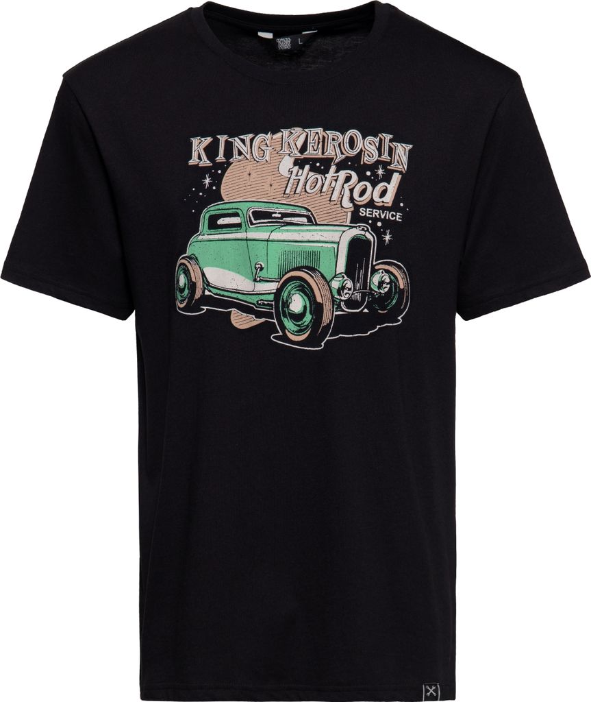 King Kerosin T-Shirt - Hot Rod Service Schwarz 4XL