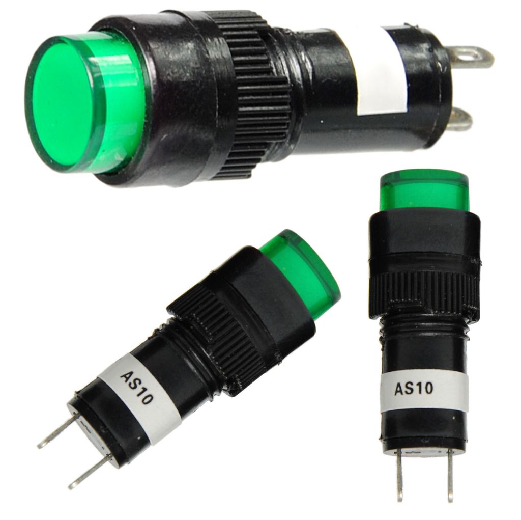 LED Signalleuchte Kontrollleuchte Leuchtmelder 12V Ø 10mm Grün
