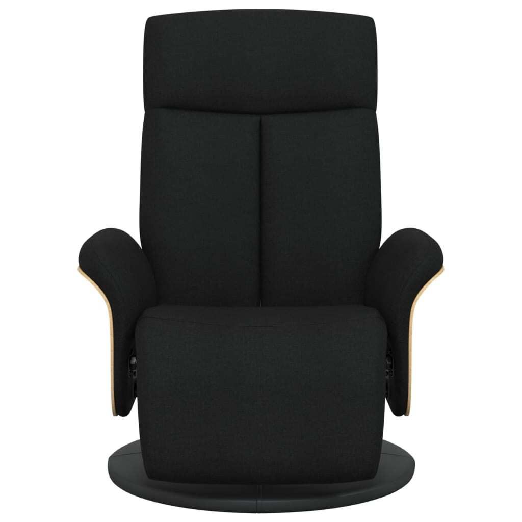 "2026 Aktion"Einzelsessel moderne - CLORIS - Relaxsessel - Polstersessel mit Fußteil Schwarz Stoff - 79 x 87 x 104,5 cm - DEMöbel2720899
