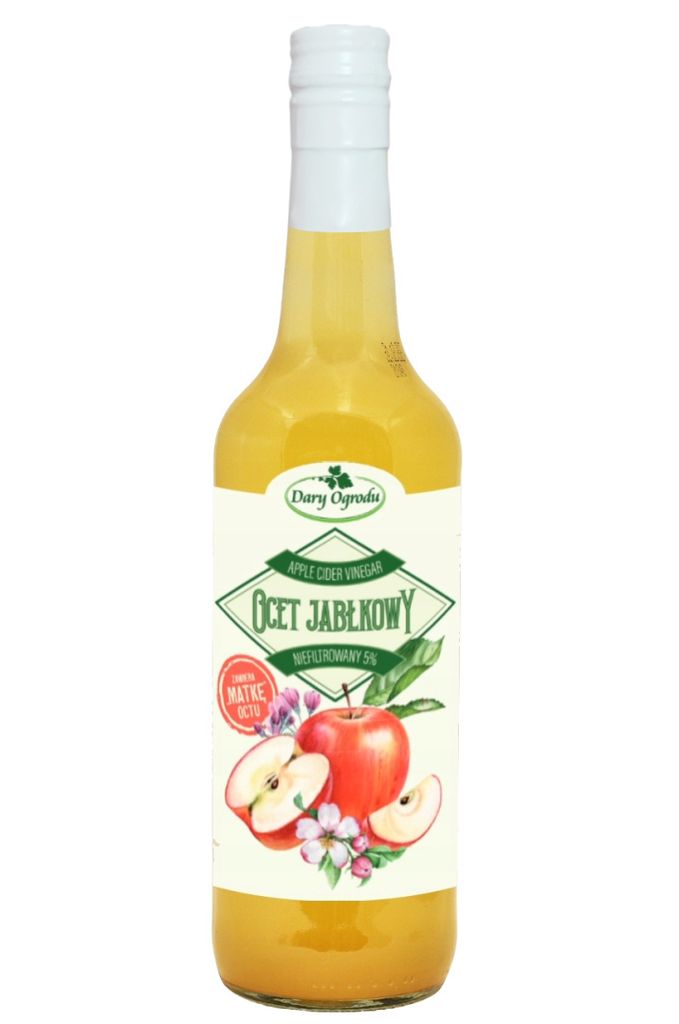 Ocet Jabłkowy Naturalny Żywy Niefiltrowany Niepasteryzowany Zdjęcie produktu 