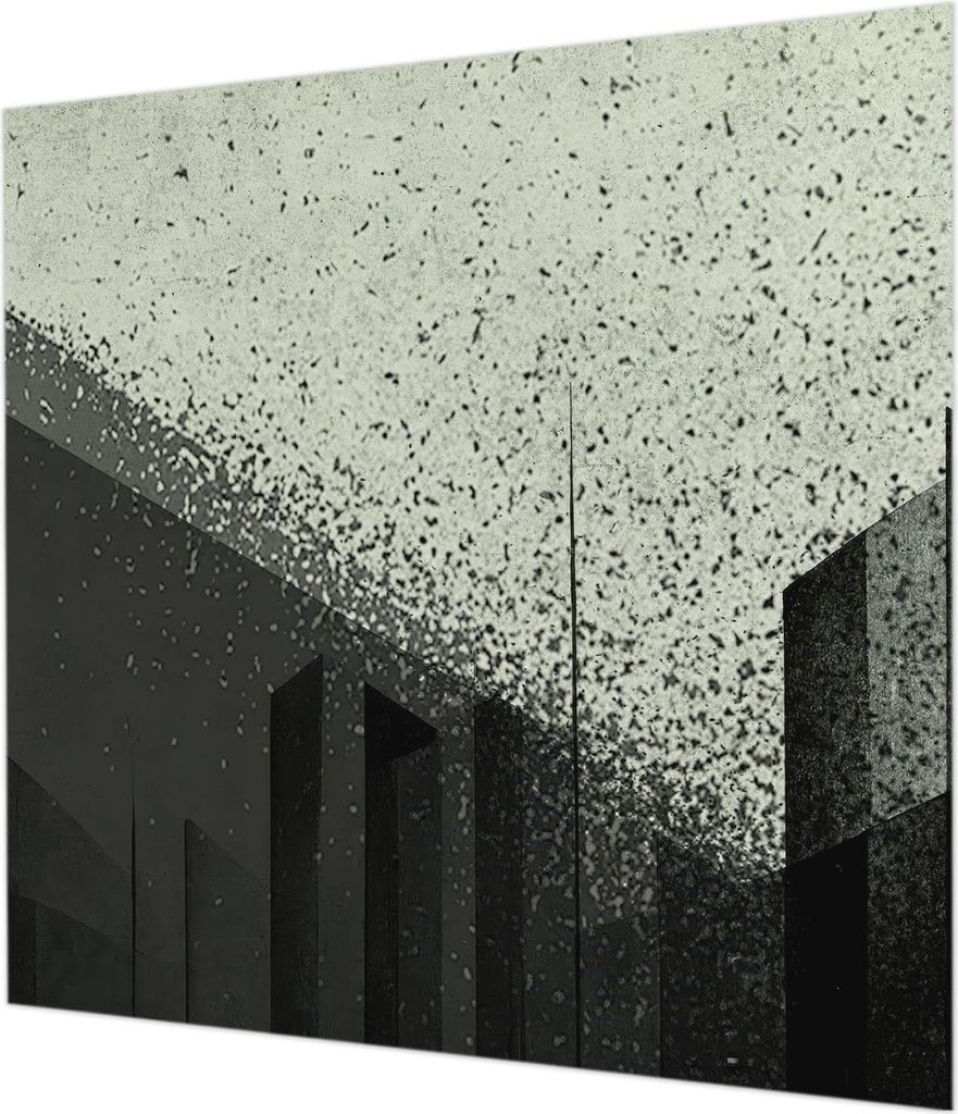Wandtapete - Dekorative Tapete für Wohnzimmer - Tapetenfolie für Wanddekoration - 250x250 cm - Stadtgeometrie