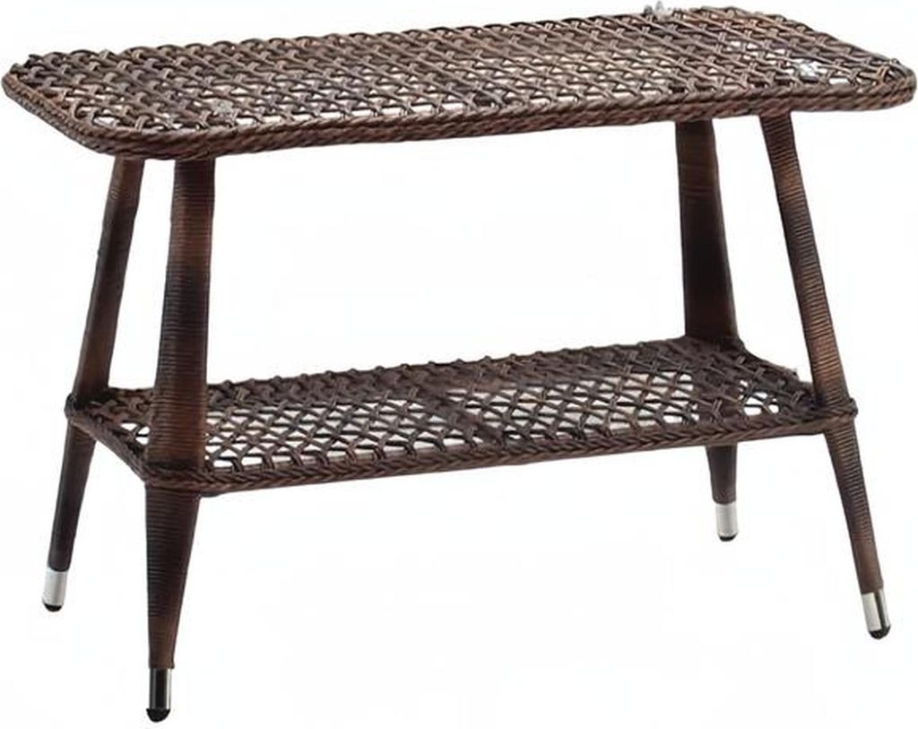 Couchtisch Braun Modern Terrassemöbel Rattan Möbel Luxus Design Einrichtung