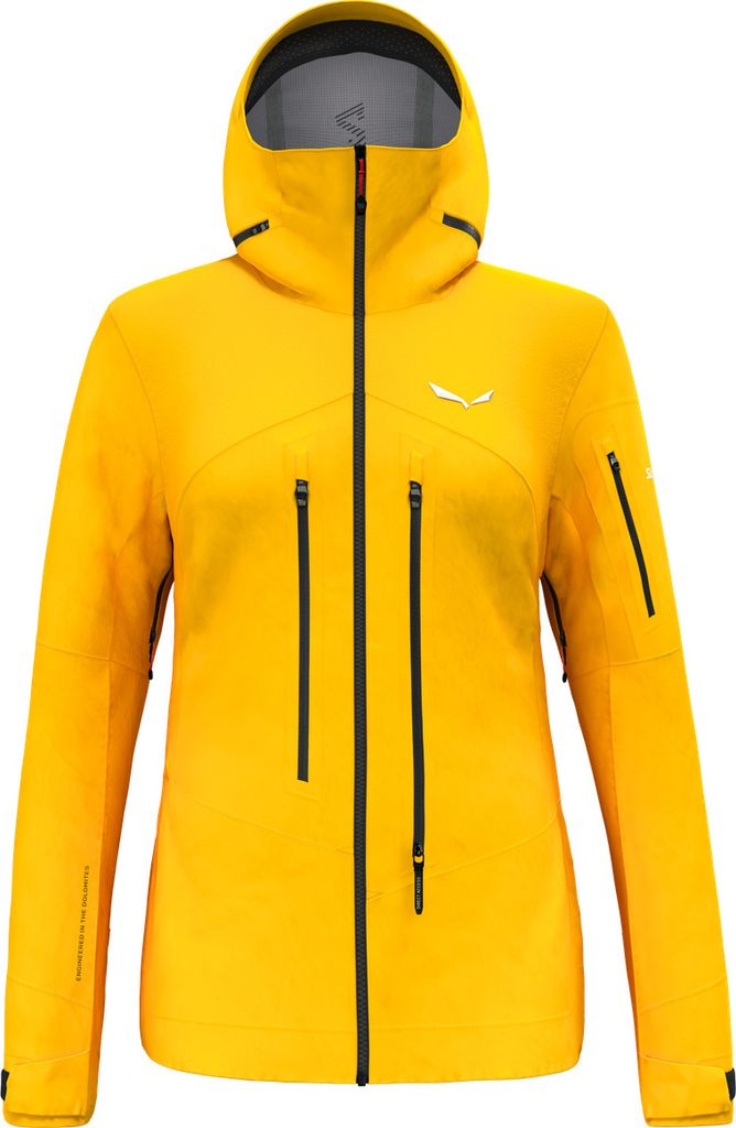 Salewa Damen Ortles GTX Pro Stretch Hardshell Jacke Gr. 36 Gelb