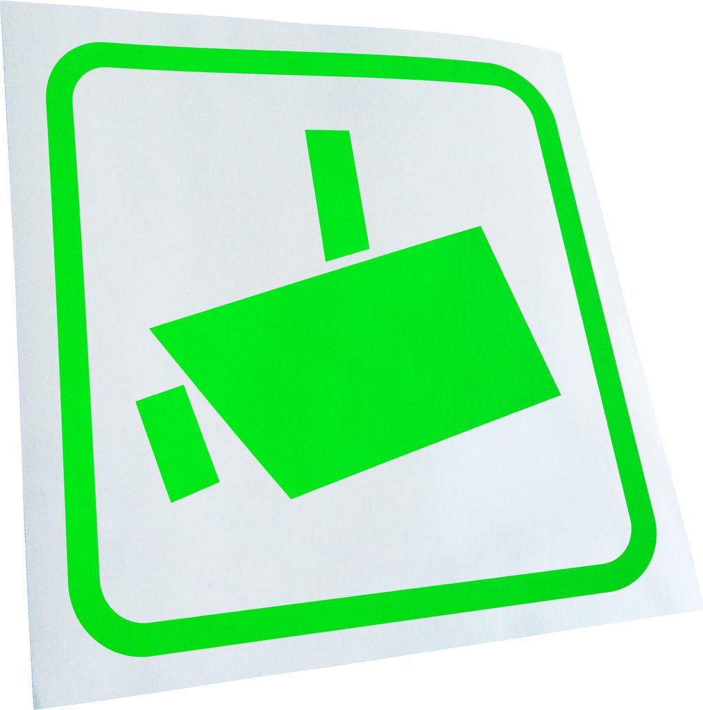 Kiwistar - Autoaufkleber - neongrün - 40 x 40 cm - Videoüberwacht - Heckscheibenaufkleber - Aufkleber für Auto Kfz Fahrrad, LKW, Truck Mofa