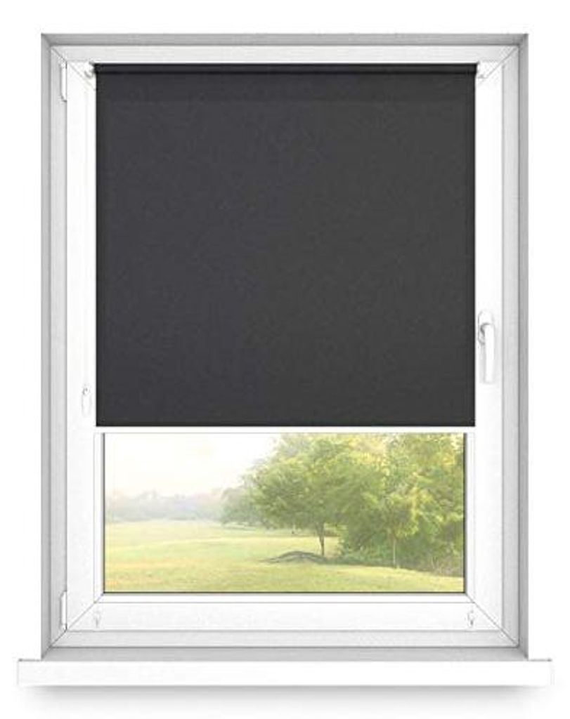Time4blinds - Rollo ohne Kassette, 100x180 cm, Dunkle nacht, Steuerung Links