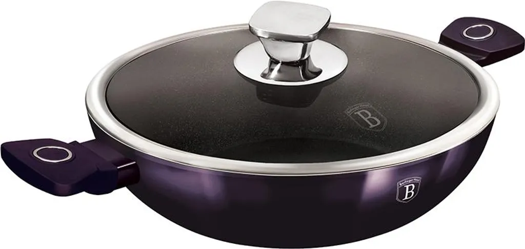 Wok Granito 30cm Berlinger Haus BH-6493 - Lusso in Cucina Black Rose