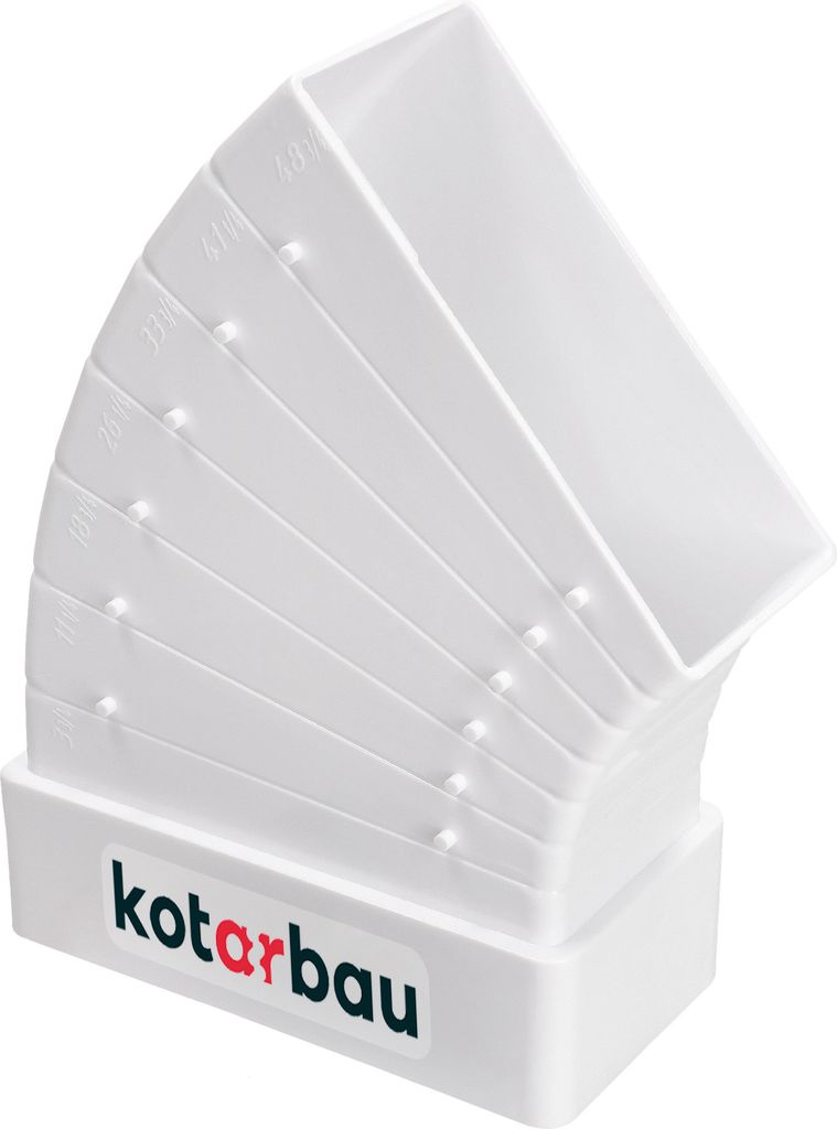 KOTARBAU Flachkanal Bogen 3-48° Horizontales Umlenkstück Kanalverbinder 55x110mm
