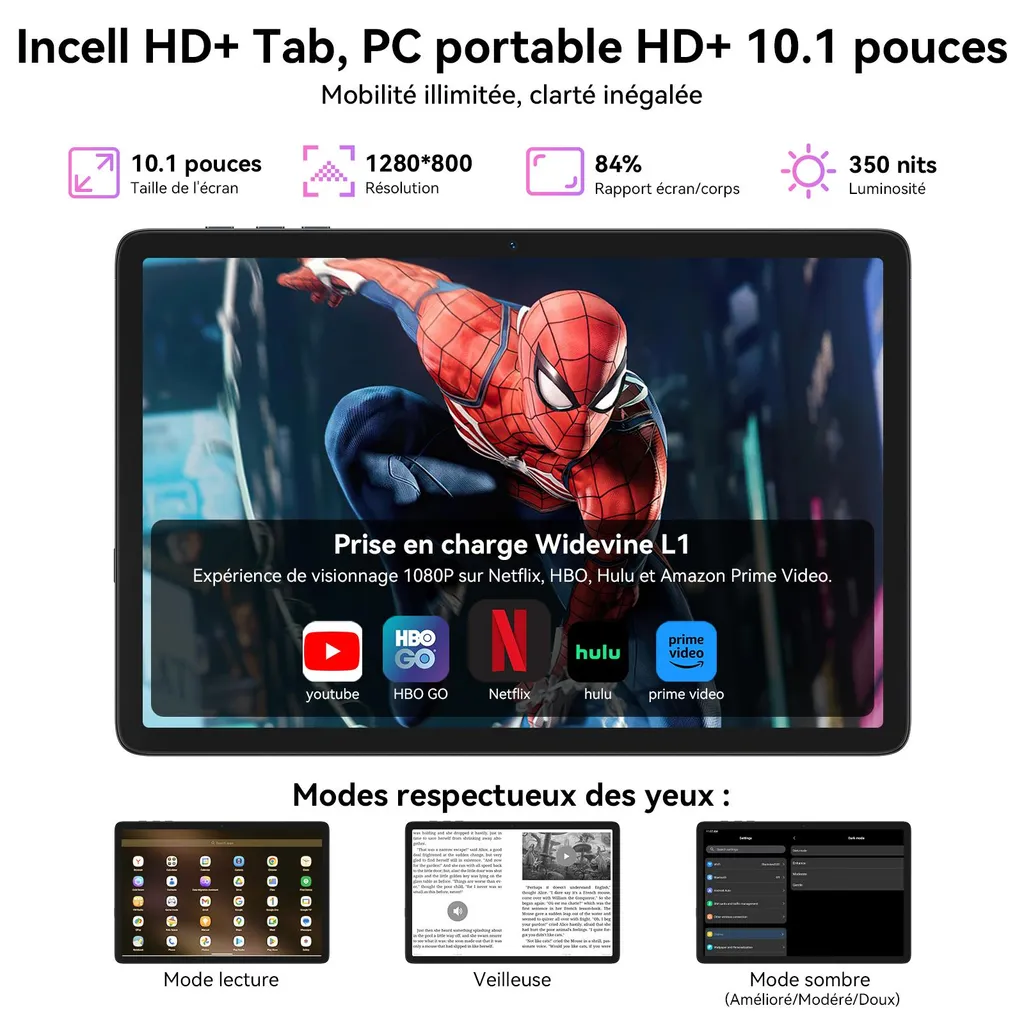 Tablette 256Go Android 14, Écran Widevine L1 et Intelligence Artificielle - 2
