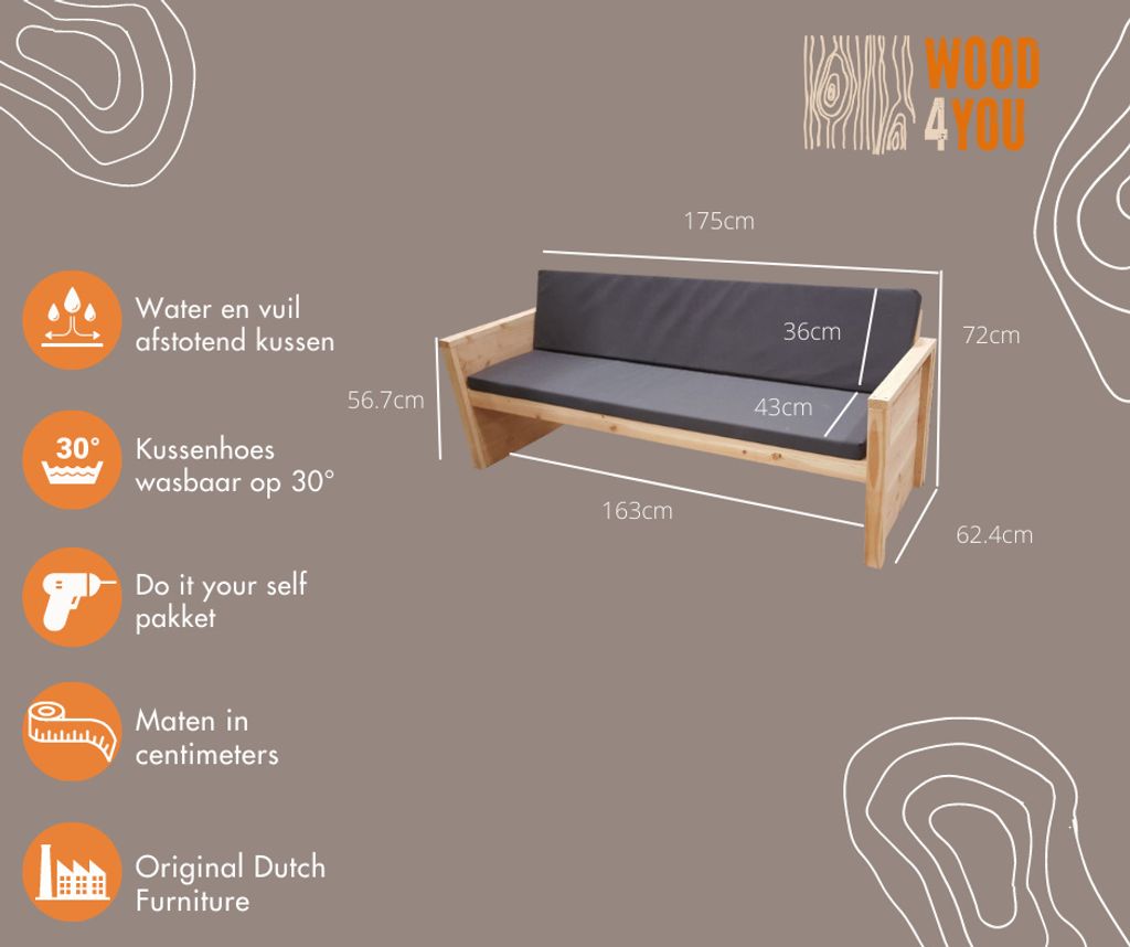 Wood4you - Gartenbank - 'Do it yourself' Bausatz Produktbild 4