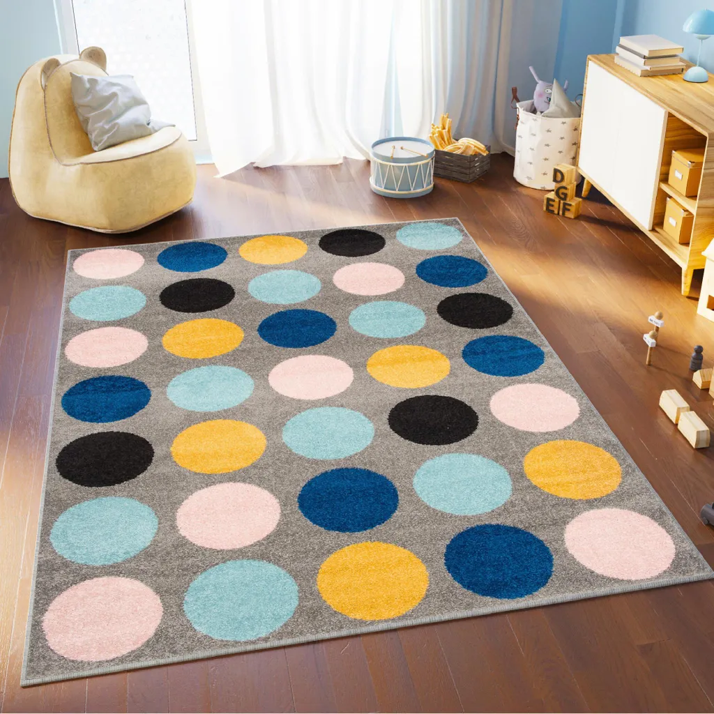 Tapis de chambre multicolore LAZUR style moderne et doux 120x170 cm