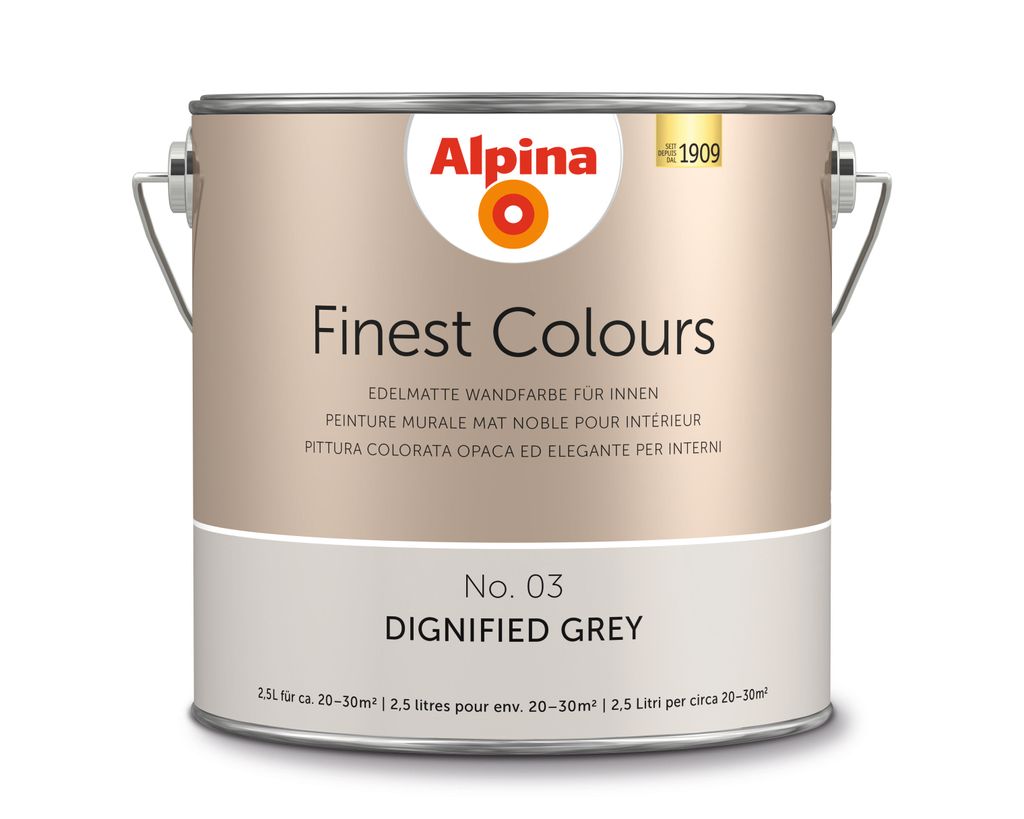 Alpina Finest Colours No. 03 Dignified Grey 2,5 Liter