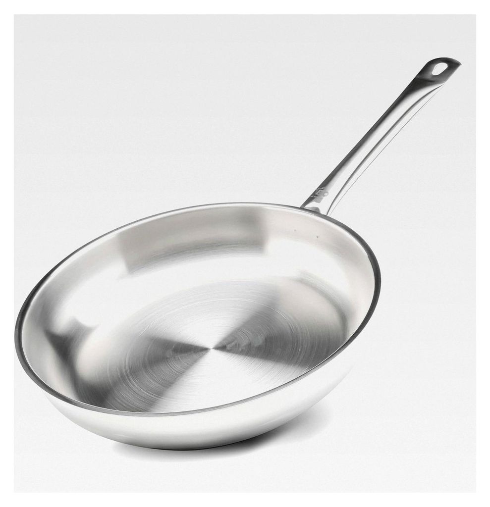 Bratpfanne 24 cm aus 18/10 Edelstahl, energiesparender Kapselboden, kratzfest, spülmaschinengeeignet, induktionsgeeignet, backofenfest