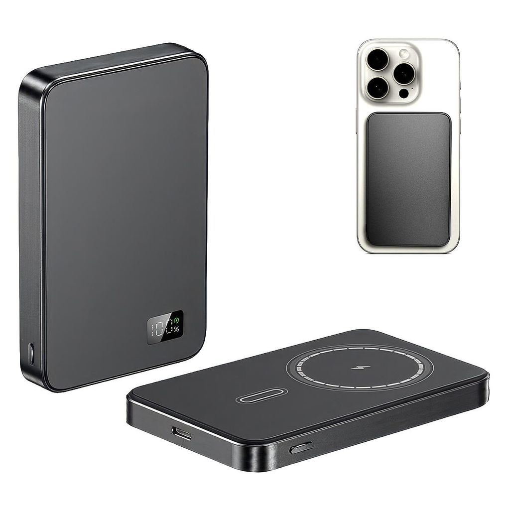 Magnetische Powerbank 10000 mAh, kabelloses Laden & Produktbild 