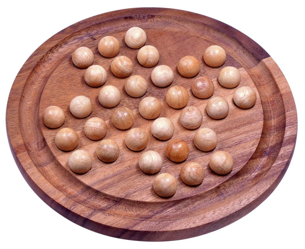 Solitario XL rotondo - Nobile gioco di puzzle in legno di Immagine del prodotto 