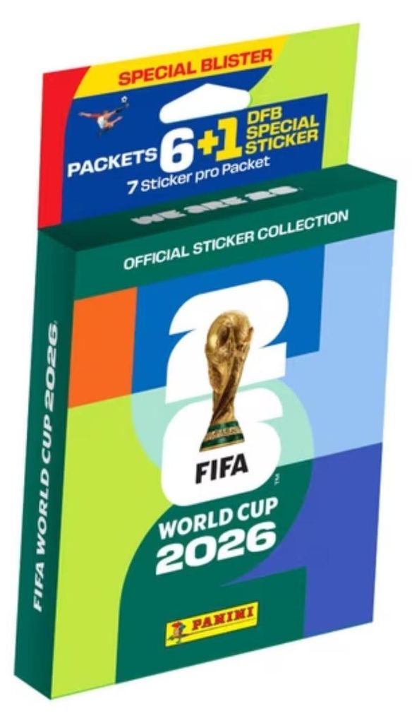 FIFA World Cup 2026 Sticker Eco Blister – 6 Tüten Sammelsticker Pack