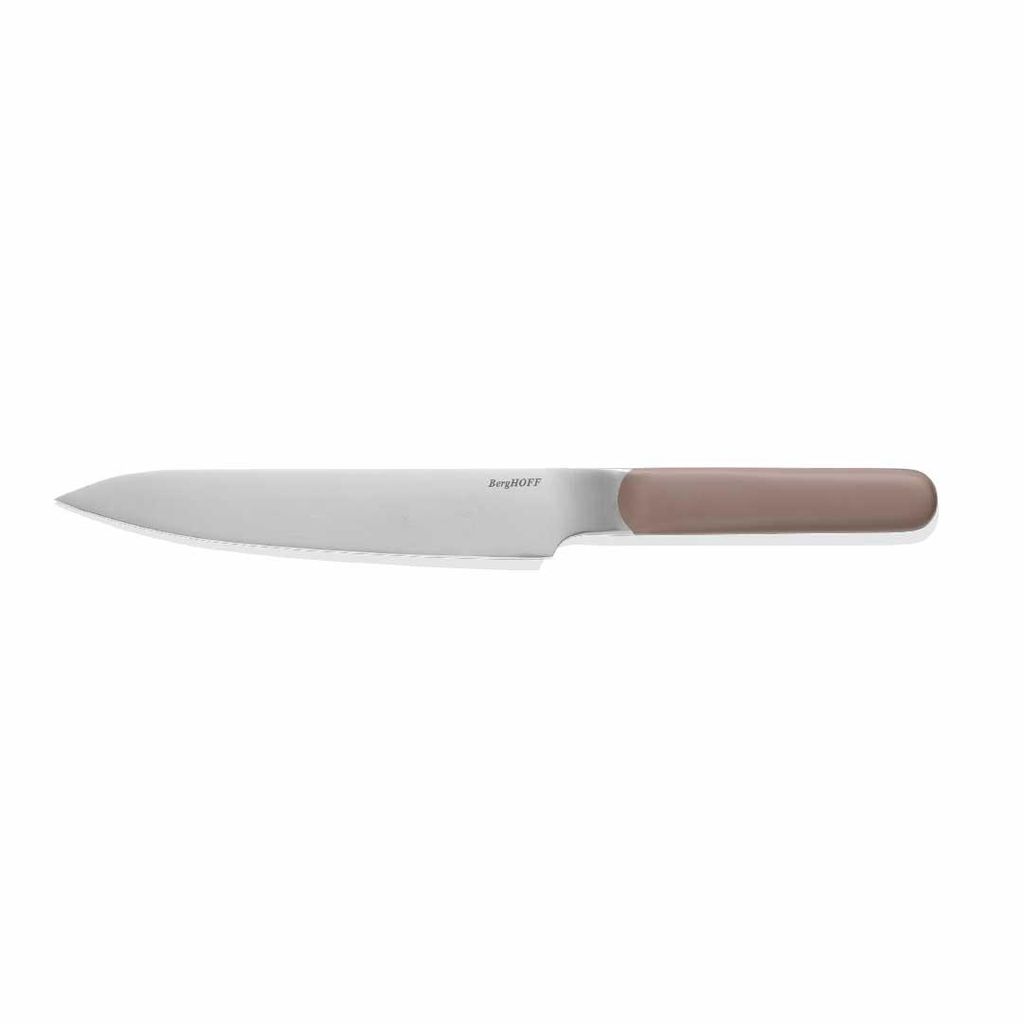 BergHOFF Home Elements Fleischmesser 19 cm, Edelstahlklinge, schmaler Schliff, ergonomischer Griff, Aubergine