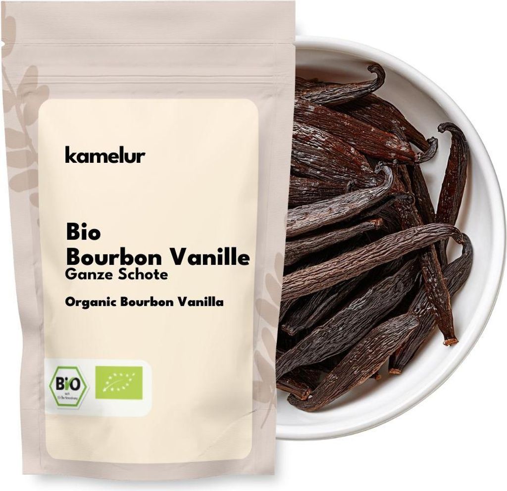 Kamelur Bio Bourben Vanille ganze Schoten 15 Stück
