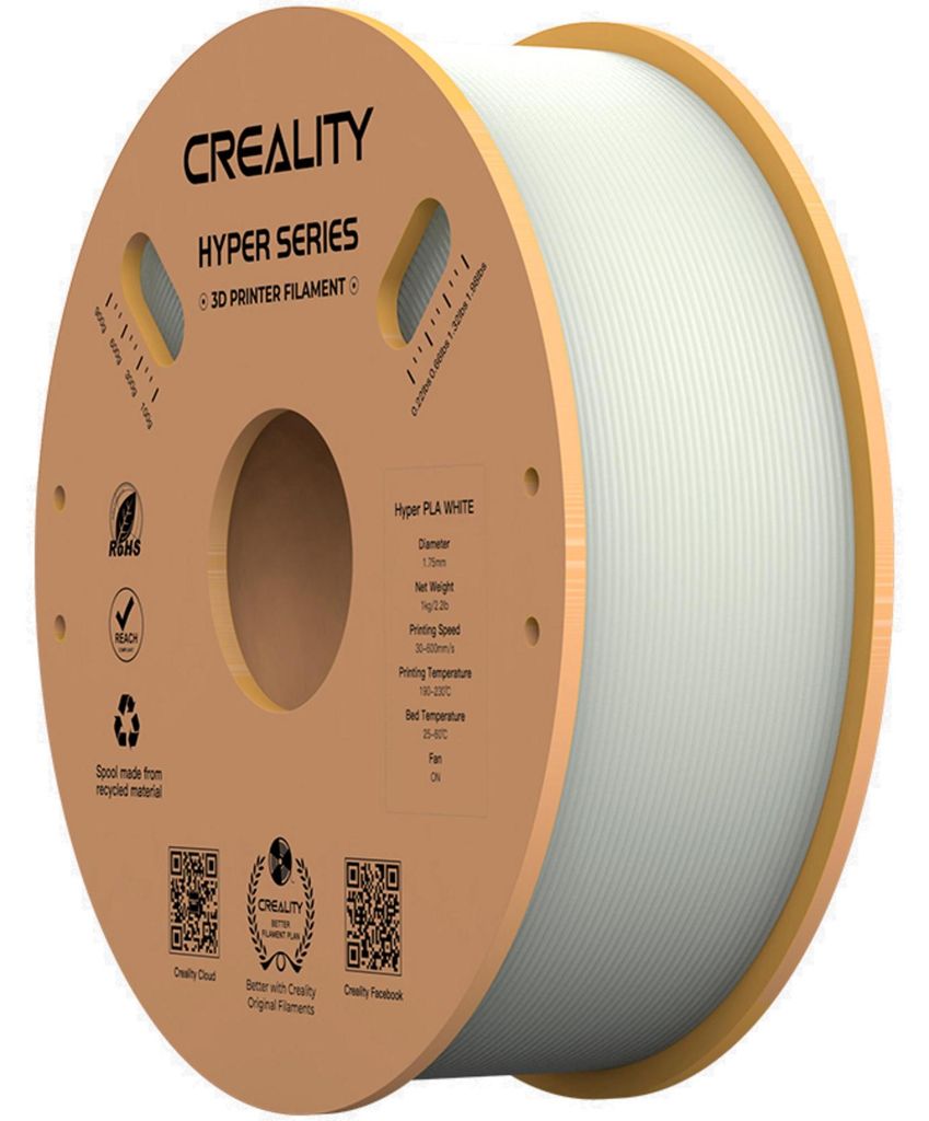 Creality Hyper PLA Filament White, 3D-Filament, (1 kg, 1,75 Produktbild 