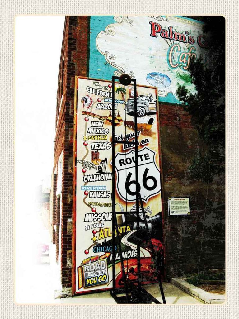 vianmo Holzschild 40x30 cm USA Los Angeles Schil Route 66 US Bildmotiv Reisemotiv Amerika