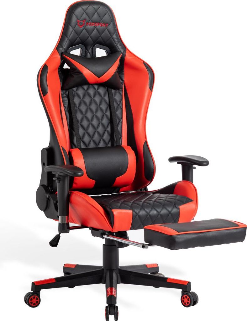 Gaming Stuhl Bürostuhl Ergonomischer Stuhl Zocker Stuhl Ergonomischer Gamer Stuhl PC-Stuhl Racing Computerstuhl Schwarz x Rot