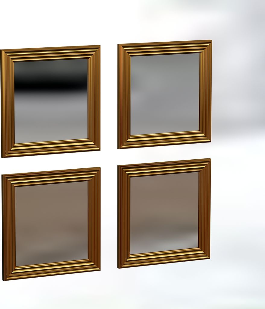 Spiegel Loza 4er Gold
